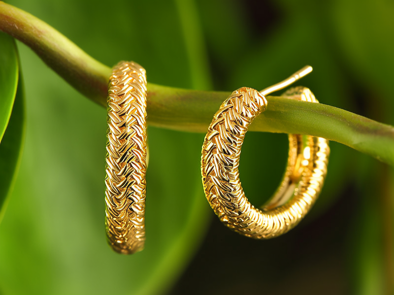 野生金耳环图片