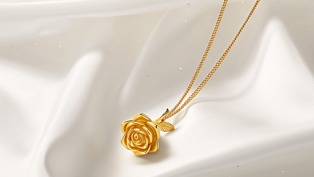 黄金项链女款式图片