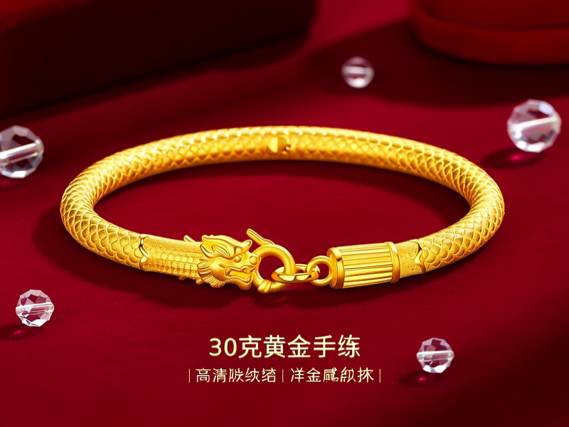 黄金手链30克图片